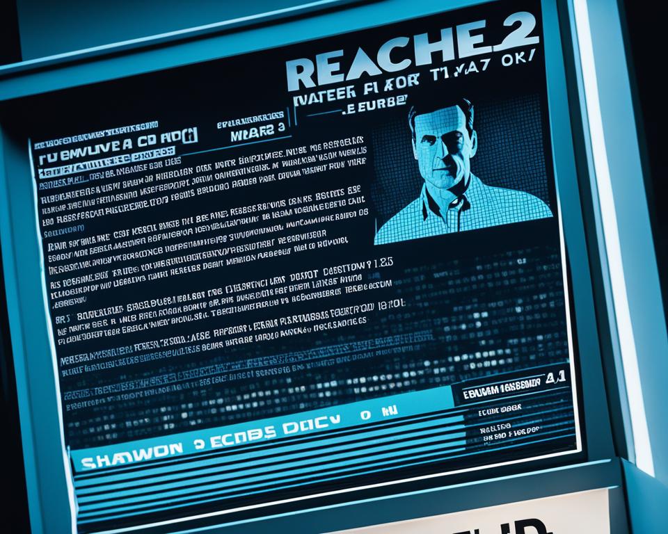 reach episode airing on a TV screen