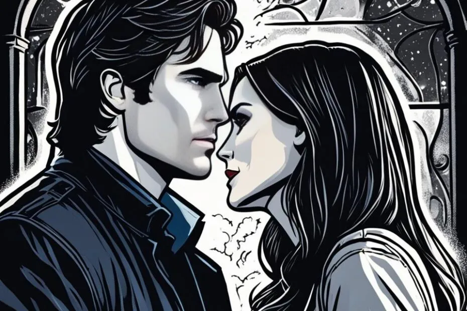 what episode does elena and damon get together